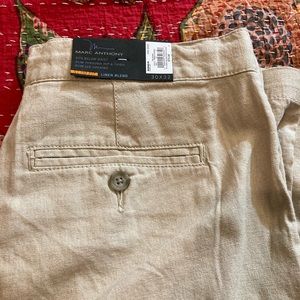 Marc Anthony Linen Blend Khaki Pants 30x32